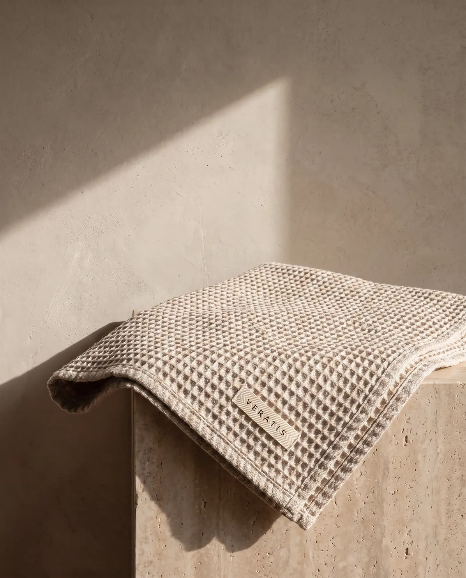 Linen Bath Mat — 80 × 50 cm heavyweight waffle
