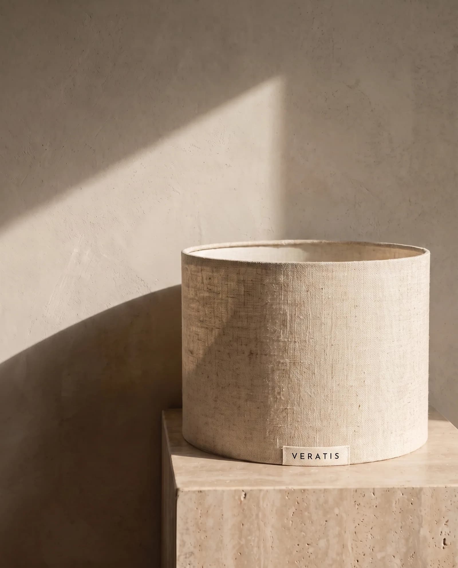 Linen Lampshade — 30 cm drum shade, E27 ring fitting